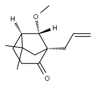 (1S,5R,8S)-8-Methoxy-6,6-dimethyl-1-(2-propenyl)bicyclo[3.2.1]octan-2-one Structure