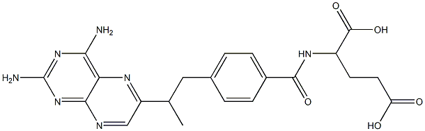 2-[4-[2-(2,4-Diaminopteridin-6-yl)propyl]benzoylamino]glutaric acid Structure