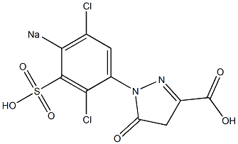 1-(2,5-Dichloro-4-sodiosulfophenyl)-5-oxo-2-pyrazoline-3-carboxylic acid Struktur