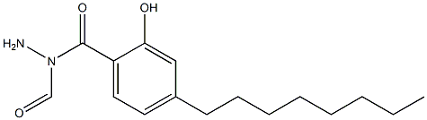 4-Octylsalicylic acid N-formyl hydrazide,,结构式