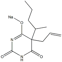 5-(1-Methylbutyl)-5-(2-propenyl)-4-(sodiooxy)pyrimidine-2,6(1H,5H)-dione Structure