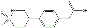 4-[4-(Carboxymethyl)phenyl]tetrahydro-2H-1,2-thiazine 1,1-dioxide 结构式