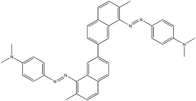 4,4'-Bis(4-dimethylaminophenylazo)-3,3'-dimethyl-6,6'-binaphthalene Structure