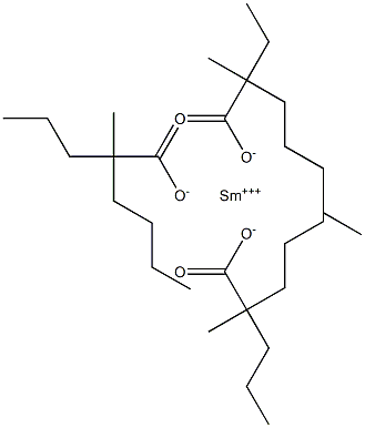 Samarium(III)2-ethyl-2-methylheptanoatebis(2-methyl-2-propylhexanoate) Struktur