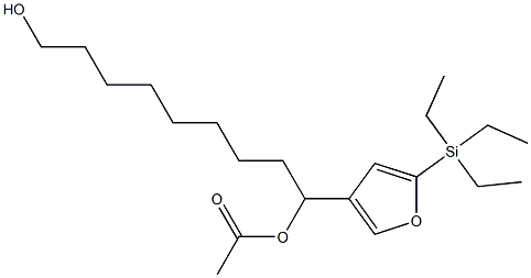 Acetic acid 1-[5-(triethylsilyl)-3-furyl]-9-hydroxynonyl ester Struktur