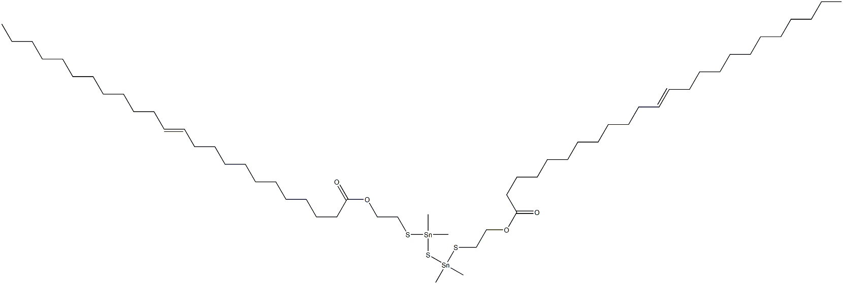 Bis[dimethyl[[2-(11-tricosenylcarbonyloxy)ethyl]thio]stannyl] sulfide Structure