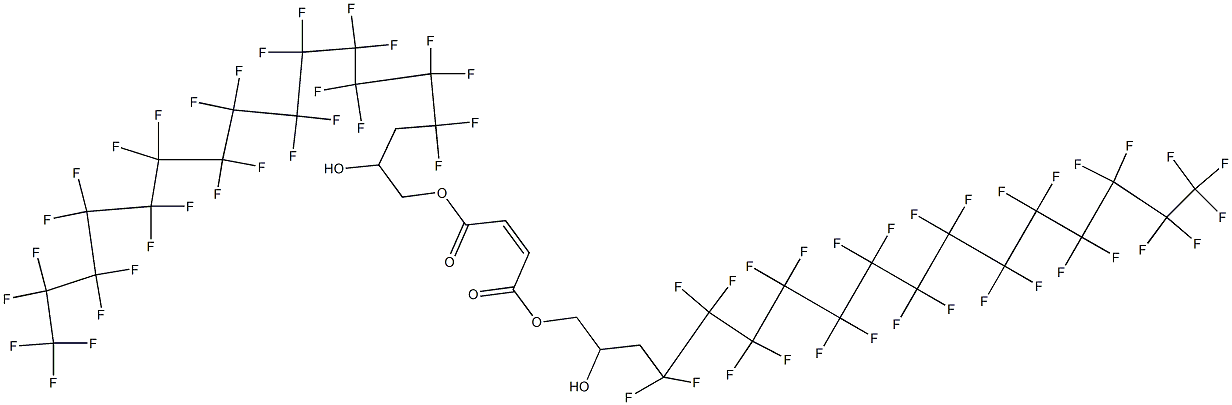 Maleic acid bis[2-hydroxy-3-(nonacosafluorotetradecyl)propyl] ester Structure