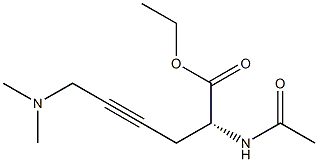 [R,(-)]-2-(Acetylamino)-6-(dimethylamino)-4-hexynoic acid ethyl ester 结构式