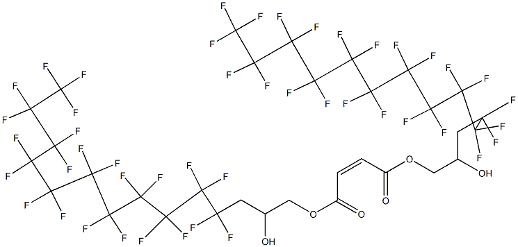 Maleic acid bis(4,4,5,5,6,6,7,7,8,8,9,9,10,10,11,11,12,12,13,13,14,14,14-tricosafluoro-2-hydroxytetradecyl) ester Structure