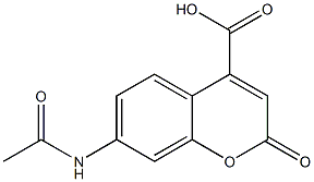 7-(Acetylamino)-2-oxo-2H-1-benzopyran-4-carboxylic acid Structure