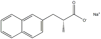 [R,(-)]-α-メチル-2-ナフタレンプロピオン酸ナトリウム 化学構造式