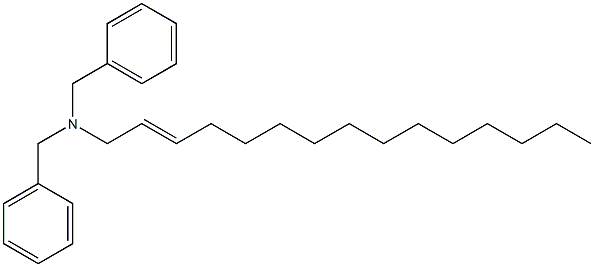 (2-ペンタデセニル)ジベンジルアミン 化学構造式
