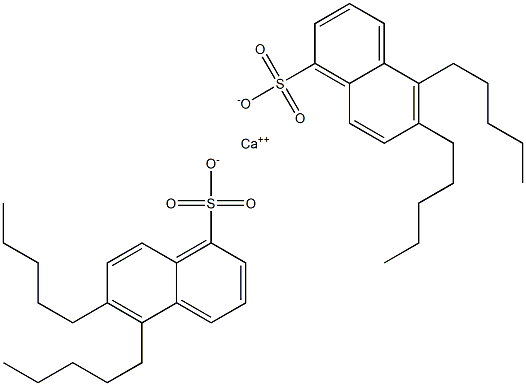 Bis(5,6-dipentyl-1-naphthalenesulfonic acid)calcium salt Structure