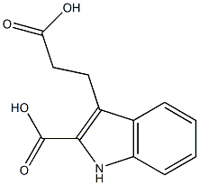 3-(2-Carboxy-1H-indol-3-yl)propionic acid Structure