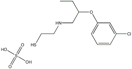 2-[[2-(m-Chlorophenoxy)butyl]amino]ethanethiol sulfate Structure
