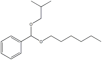 Benzaldehyde hexyl 2-methylpropyl acetal Structure