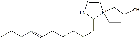2-(6-Decenyl)-1-ethyl-1-(2-hydroxyethyl)-4-imidazoline-1-ium Struktur