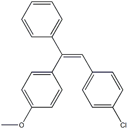 1-(p-Chlorophenyl)-2-(p-methoxyphenyl)-2-phenylethene Struktur