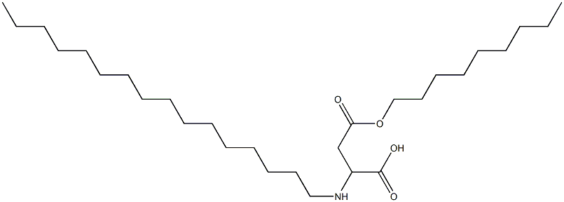 2-ヘキサデシルアミノ-3-(ノニルオキシカルボニル)プロピオン酸 化学構造式