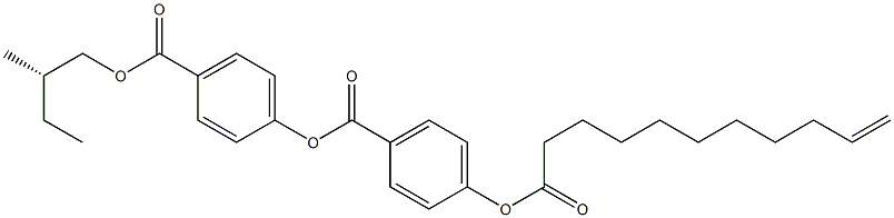10-Undecenoic acid 4-[4-[[(S)-2-methylbutoxy]carbonyl]phenoxycarbonyl]phenyl ester Structure