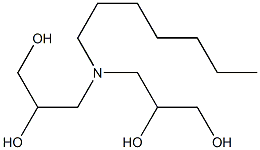 3,3'-(Heptylimino)bis(propane-1,2-diol) 结构式