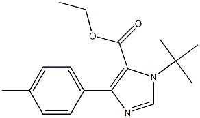 1-tert-Butyl-4-(4-methylphenyl)-1H-imidazole-5-carboxylic acid ethyl ester Structure
