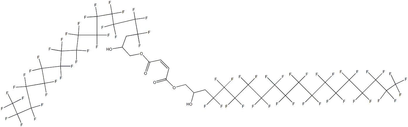 Maleic acid bis[2-hydroxy-3-(tritriacontafluorohexadecyl)propyl] ester Struktur