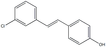 4-[(E)-2-(3-クロロフェニル)エテニル]フェノール 化学構造式