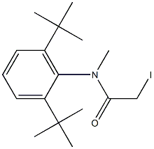 2-Iodo-N-(2,6-ditert-butylphenyl)-N-methylacetamide,,结构式