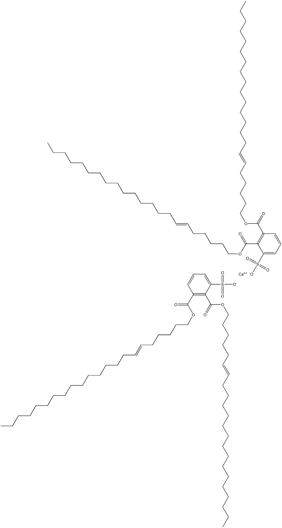 Bis[2,3-di(6-docosenyloxycarbonyl)benzenesulfonic acid]calcium salt Structure