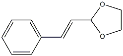 2-[(E)-スチリル]-1,3-ジオキソラン 化学構造式