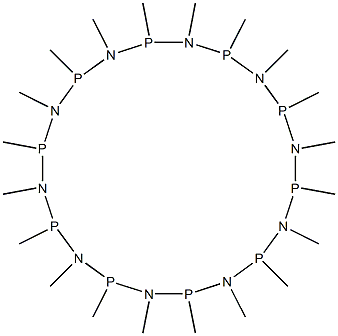 Icosamethyl-1,3,5,7,9,11,13,15,17,19-decaaza-2,4,6,8,10,12,14,16,18,20-decaphosphacycloicosane Structure
