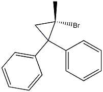 [1S,(+)]-1-Bromo-1-methyl-2,2-diphenylcyclopropane Struktur