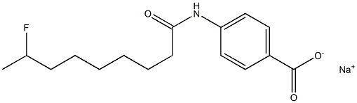 4-[(8-Fluorononanoyl)amino]benzenecarboxylic acid sodium salt Structure