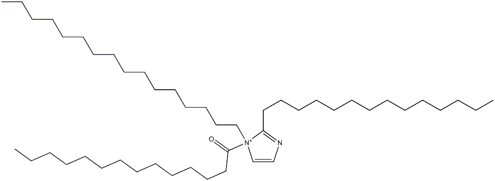 1-Hexadecyl-1-tetradecanoyl-2-tetradecyl-1H-imidazol-1-ium 结构式