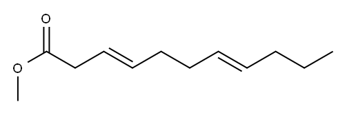 3,7-ウンデカジエン酸メチル 化学構造式