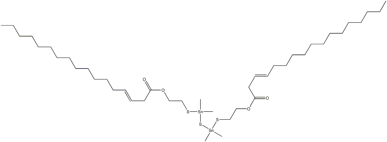 Bis[dimethyl[[2-(2-hexadecenylcarbonyloxy)ethyl]thio]stannyl] sulfide Structure