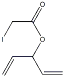 Iodoacetic acid 1-ethenyl-2-propenyl ester Structure