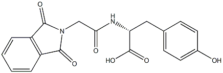 (R)-2-[[[(1,3-Dihydro-1,3-dioxo-2H-isoindol)-2-yl]acetyl]amino]-3-(4-hydroxyphenyl)propanoic acid Structure