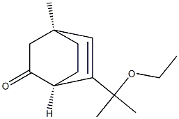 (1S,4S)-6-(1-Ethoxy-1-methylethyl)-4-methylbicyclo[2.2.2]oct-5-en-2-one Structure