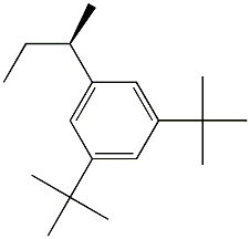 (-)-1-[(R)-sec-ブチル]-3,5-ジ-tert-ブチルベンゼン 化学構造式