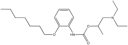 [2-(Heptyloxy)phenyl]carbamic acid 2-diethylamino-1-methylethyl ester 结构式