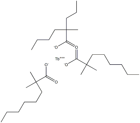 Terbium(III)bis(2,2-dimethyloctanoate)(2-methyl-2-propylhexanoate) Structure