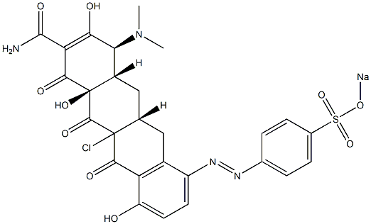 (4S,4aS,5aR,12aR)-11a-Chloro-4-(dimethylamino)-3,10,12a-trihydroxy-1,11,12-trioxo-7-[4-(sodiosulfo)phenylazo]-1,4,4a,5,5a,6,11,11a,12,12a-decahydro-2-naphthacenecarboxamide|