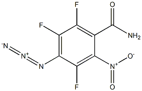 4-アジド-2-ニトロ-3,5,6-トリフルオロベンズアミド 化学構造式