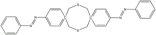 4',4'''-(2-チアプロパン-1,3-ジイル)[4,4''-(2-チアプロパン-1,3-ジイル)ビス(アゾベンゼン)] 化学構造式