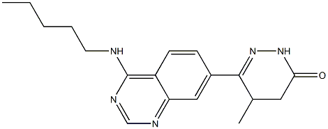 4,5-Dihydro-5-methyl-6-(4-pentylaminoquinazolin-7-yl)pyridazin-3(2H)-one Struktur