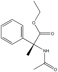 [R,(-)]-2-Acetylamino-2-(phenyl)propionic acid ethyl ester 结构式
