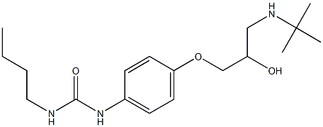 1-Butyl-3-[4-[2-hydroxy-3-[tert-butylamino]propoxy]phenyl]urea Structure