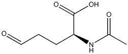 (S)-2-アセチルアミノ-4-ホルミルブタン酸 化学構造式